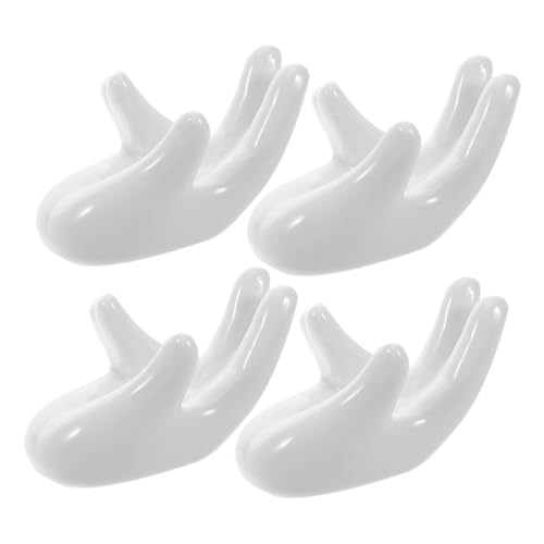 SOLUSTRE 4pcs Ceramic Egg Holders Unique Kitchen Decor for Easter Eggs Food Safe Design for Creative Countertop Display