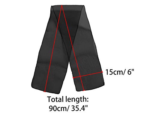 Allegra K Women Transparent Skinny Organza Scarf Solid Color Lightweight Neckerchief3