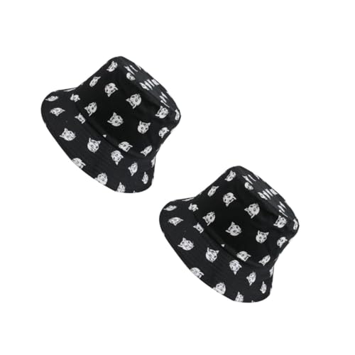 Chapeau de pêcheur soleil femme avec motif bob d'été chat pour la plage et les vacances