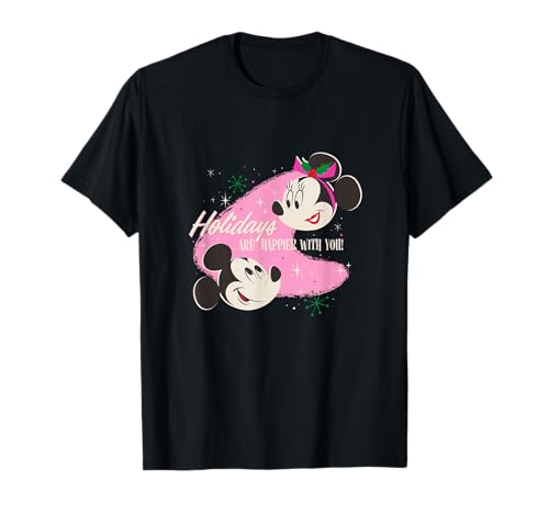 T-shirt Disney Mickey et Minnie Mouse cadeau idéal pour les fêtes de fin d'année