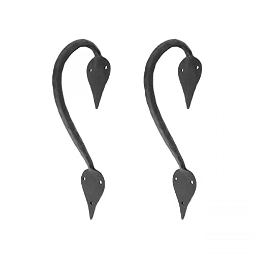 Renovators Supply Manufacturing 2 9" Door Handle Pull Wrought Iron Inverted Spade Design