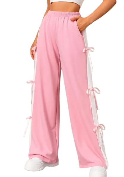 ARYANSH Shoppe Women’s Ribbon Tie Waist 2 Shade Trouser | High Waist Paperbag Pants with Belt | Casual & Office Wear-picture-18
