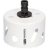 Mandrex Lochsäge SpeedxCut Schnitttiefe 45mm hocheffiziente Bohrkrone ø 79mm - flüssiges Bohren bei weniger Druck