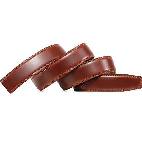 Image of Founders & C Mens Leather Ratchet Belt Strap Only 1 3 /8 inch Without Buckle,Replacement Strap Suitable for 40MM Slide Buckle