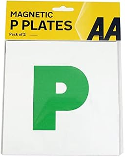 AA Fully Magnetic P Plates for Recently Qualified Drivers - AA0347 - One Pair Universal Easy Fit, Green