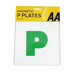 AA Fully Magnetic P Plates for Recently Qualified Drivers – AA0347 – One Pair Universal Easy Fit, Green