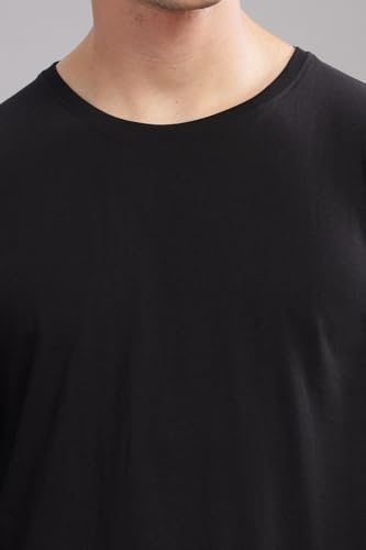 Image of ADRO Men's Cotton Solid Regular Fit T-Shirt