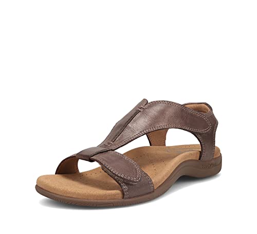 Image of Taos The Show Premium Leather Women's Sandal - Experience Everyday Style, Comfort, Arch Support, Cooling Gel Padding and an Adjustable Fit for Exceptional Walking Comfort