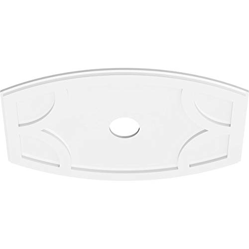 Image of Ekena Millwork CMP32X21KY-04000 Kailey Architectural Grade PVC Contemporary Urethane Ceiling Medallions 32 inchW x 21 3 /8 inchH x 4 inchID x 17 1 /4 inchC x 1 inchP