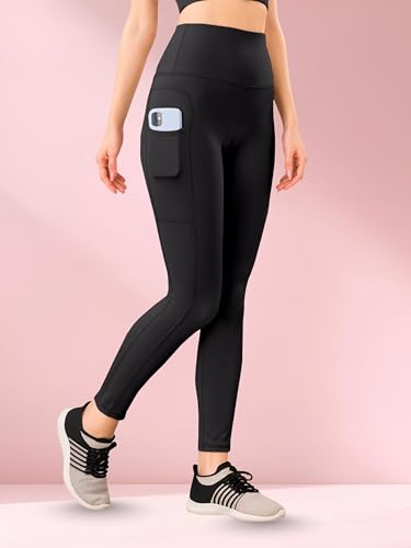 Image of Yoga Pant for Womens High Wasit Tights with Side Pocket Slim Fit Gym wear Running Sports wear Leggings Stretchable Combo Pack of 2