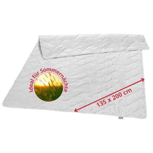 liebling Sommerdecke 135x200, Wildseidendecke 135 x 200, Sommerbettdecke leicht, Seidendecke mit 100% Wildseide, Bezug 100% Baumwolle, Made in EU,...