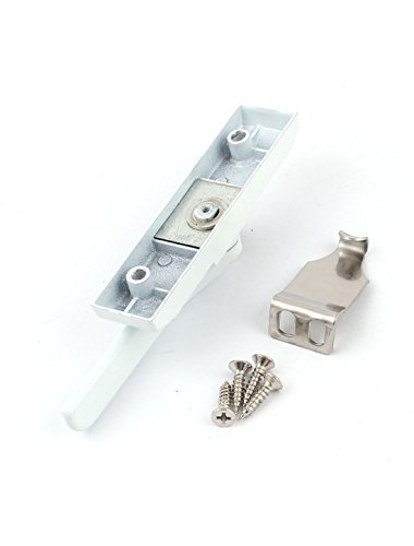 Image of Aexit 180 Degree Padlocks & Hasps Right Hand Casement Locking Crescent Window Sash Keyed Padlocks Lock White