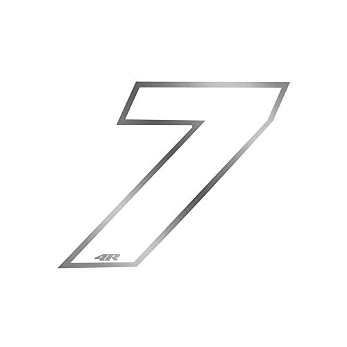 Numero Gara 7 Anodizzato, Bianco, 27 X 37 Mm