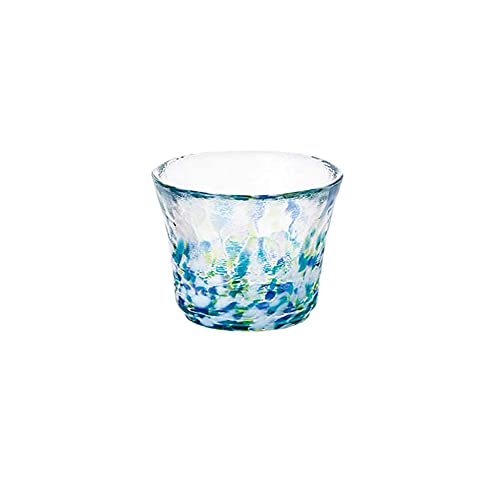 Tsugaru Biidoro, Handcrafted Glass Sake Cups, Set Of 4, Four Seasons #TOP3