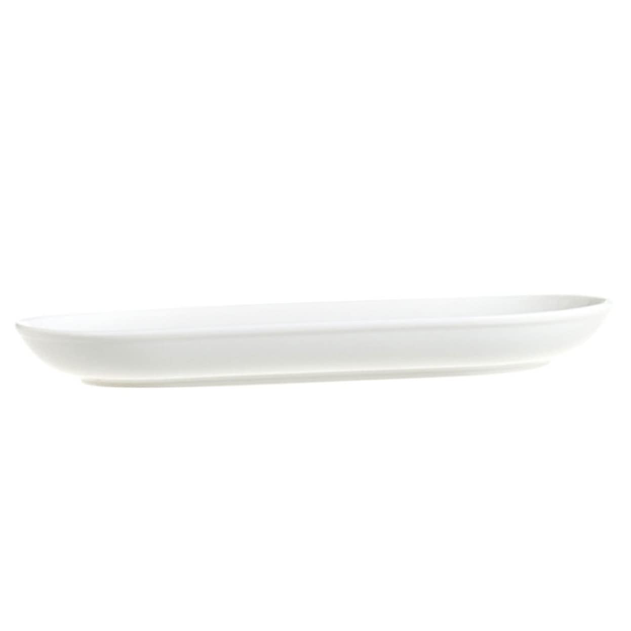 OUNONA Ceramic Oval Serving Plate Food Dish for Home Restaurant Use Multi Scenario Snack Tray Oven Safe Smooth Surface for Appetizers Desserts