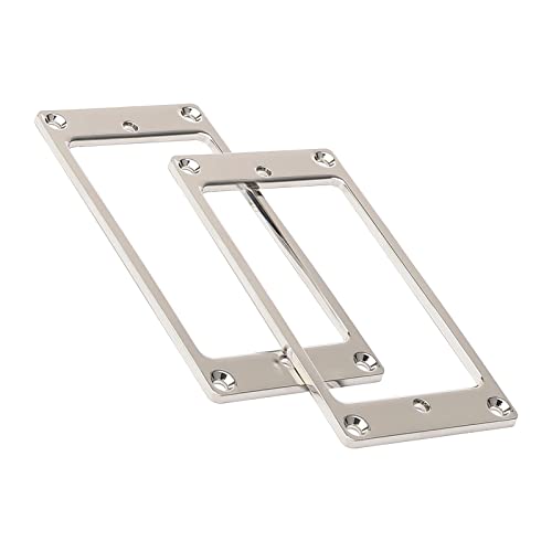 Metal Flat Electric Guitar Humbucker Pickup Ring, Frame Mounting Ring Pack Of 2 (Chorme) #TOP2