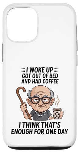 Old Man I Woke Up Got Out Of Bed And Had Coffee �f�U�C�� �X�}�z�P�[�X iPhone 12/12 Pro �p