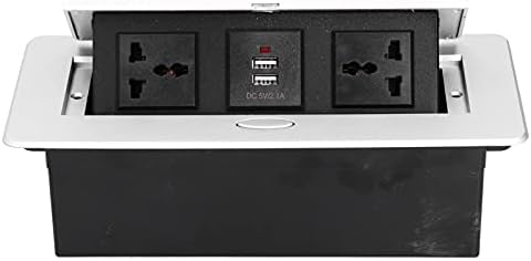 Folany Floor Electrical Outlet, Up Desktop Socket 3 Hole with LED Indicator for Electrical Equipment