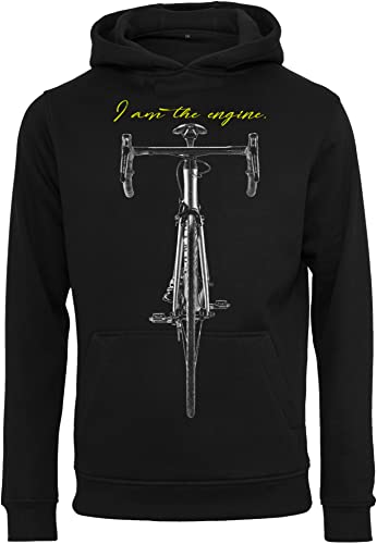 Baddery Jersey de ciclismo para hombre, sudadera deportiva para hombre, accesorios de bicicleta de carreras, sudadera con capucha, I'm The Engine, M