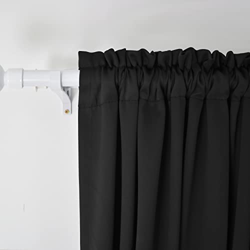 Black Blackout Curtains 84 inches Living Room Darkening Solid Triple Weave Window Curtain Panels Drapes Bedroom Basement 2 Panels Rod Pocket 52"x84" by LKTCOBTAC - Image 4