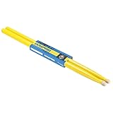 PATIKIL Maple Wood Drumstick Anti Slip Drum Stick 5A Yellow 1 Pair for Drumming Musical Instrument Percussion