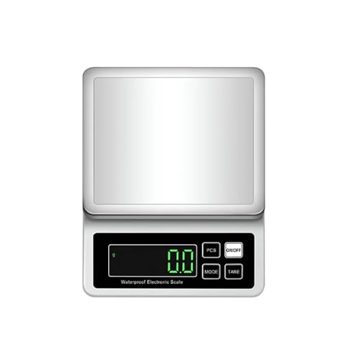 Básculas digitales, Báscula de cocina IP67 resistente al agua, balanza electrónica de 0,1 g, 3 kg/5 kg/10 kg(White 5Kg 0.1g)