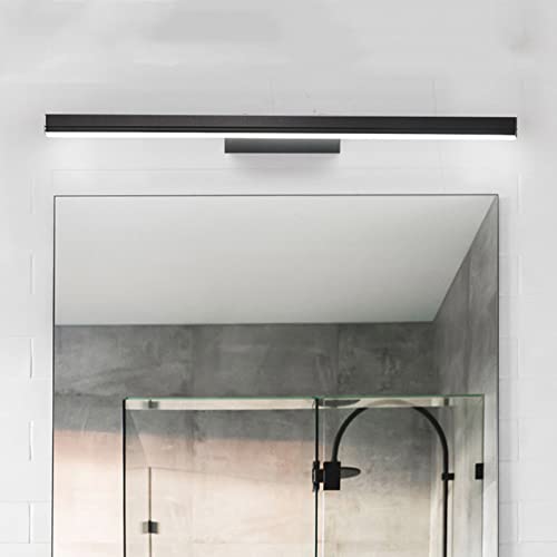 Lampe de miroir de bain LED moderne acrylique noir vanité 8