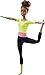 Barbie Made to Move Fashion Doll with Brown Hair Wearing Green Color-Blocked Top & Yoga Leggings, Flexible with 22 Posable 