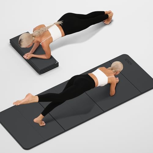 IDIDI Foldable Yoga Mat Extra Thick 0.32 Inches(8mm) - SGS Certified POE Material Exercise Mat, Non-Slip Design Fitness Mats, Multi-Purpose Workout Mats for Studio or Home Use by ididi - Used condition - Image 7
