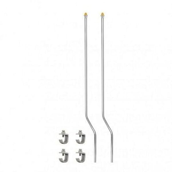 United Pacific 86068 49-inch Stainless Steel Bumper Guide Kit w/Amber Watermelon Lens, Tall Bumper Marker/Guide Rods, Better Visibility - Pack of 2 by United Pacific - Image 3