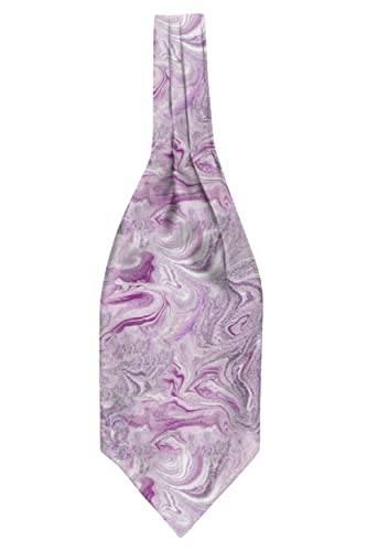 Image of BLACKSMITH Jacquard Microfiber Neckwear Ascot and Matching Pocket Square Set for Men