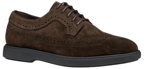 Geox Men's Derby Oxford, Brown, 7