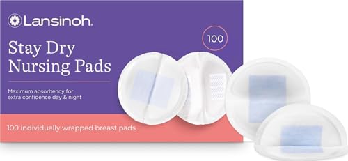 Image of Lansinoh Stay Dry Disposable Nursing Pads, Soft and Super Absorbent Breast Pads, Breastfeeding Essentials for Moms, 100 Count