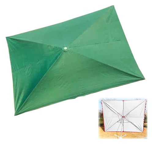 Toldo rectangular de repuesto para sombrilla de patio, compatible con modelos de 250 x 200, 200 x 200, 300 x 200 cm, cubierta de tela para exteriores (verde, 200 x 150 cm)