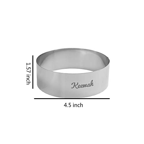 Keewah 11,4 cm großer Burgerring, 6 Stück, Edelstahl