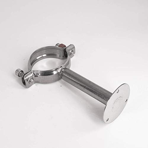 60-63mm 2.5" 63mm Pipe Hanger Bracket Clamp Support Clip with Base Plate 304 Stainless Steel for Beer Brewing L=50mm Fitting