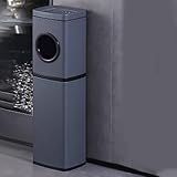 YUGXTH Cenicero de Pie, de Metal, for Desechar Colillas de Cigarrillos en Exteriores, Resistente, for Uso Comercial, con Cubo Interior Extraíble for Parques(Gray)