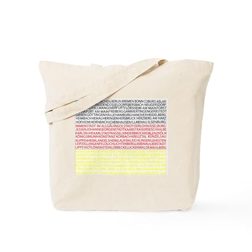 CafePress German Cities Flag Tote Bag Reusable Natural Beige Canvas Shopping Bag