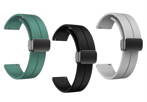 Image of IIK COLLECTION 22mm Silicone Strap for Smart Watches | Combo Pack Compatible With Noise, Fireboltt, Boat Xtend, Pebble, Boat Flash, Noise Color Fit, Ultra Smart Watch & All Watches