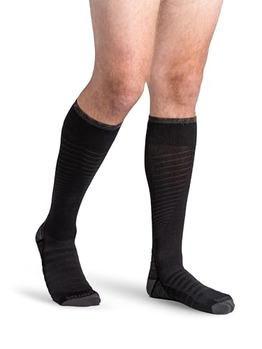Image of Sigvaris Motion Flow Tech Calf High Compression Socks for Men & Women - Moisture Wicking, Cushioned Sole Support