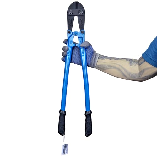 SPENDINS 24 IN Bolt Cutter with Drop Forged Cr-Mo Alloy Steel Blades,with Ergonomic Handle,Heavy Duty Metal Cutter for Rebars, Chains, Locks, Wires, Bolts, Fence.