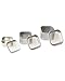 18-Pack Empty Square Silver Metal Tins with Clear Window for Candle Making, Candies, Gifts & Treasures, Mixed Sizes
