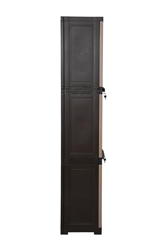 Image of Prima Viva-3 Plastic Storage Cabinet (Medium H 6 Ft x W 2 Ft x D 1.16 Ft) | 5 Compartments Multipurpose Organizer for Home & Office | Strong, Stylish & Spacious Cupboard for Clothes & Essentials
