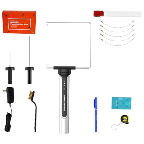 RONGTER 3 in 1 Hot Wire Foam Cutter Kit,White Foam Cutter Electric Foam Cutting Tool, Heated Foam Carving Knife Kit. Cover