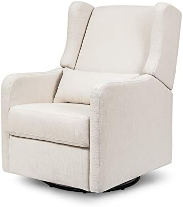 Carter's by DaVinci Arlo Recliner and Swivel Glider in Performance Cream Linen, Water Repellent & Stain Resistant, Greenguard Gold & CertiPUR-US Certified