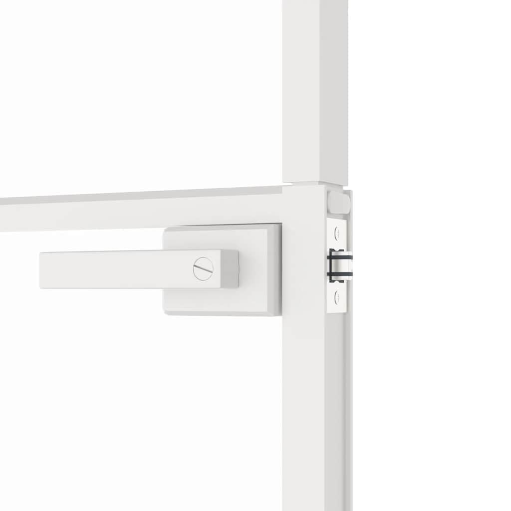 Drzwi wewnętrzne białe 76x201.5 cm szkło hartowane i aluminium SlimHardware materiały budowlane drzwi domowe