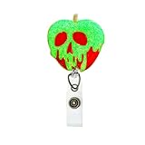 Poisoned Fruit Badge Reel – Handmade Halloween Retractable ID Holder – Spooky Fall Gift for Nurses, Teachers & Office Staff