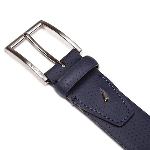 Nautica Mens Double Stitch Dress Leather Belt for Suits and Pants4