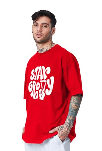 Image of LEOTUDE Men's Cotton Regular Fit T-Shirt