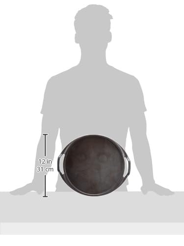 Image of Crystal Pre-Seasoned Cast Dosa Tawa with 2 Handles 300 Mm | Free Handle Cover | 100% Toxin Free | Naturally Non Stick | Long Lasting | Induction & Gas Stove Compatible